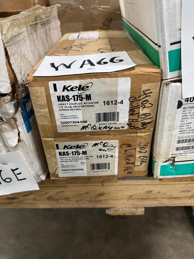 KELE DIRECT COUPLED ACTUATOR WA6G MODEL KAS-175-M 175 IN LBS PROPORTIONAL RETURN