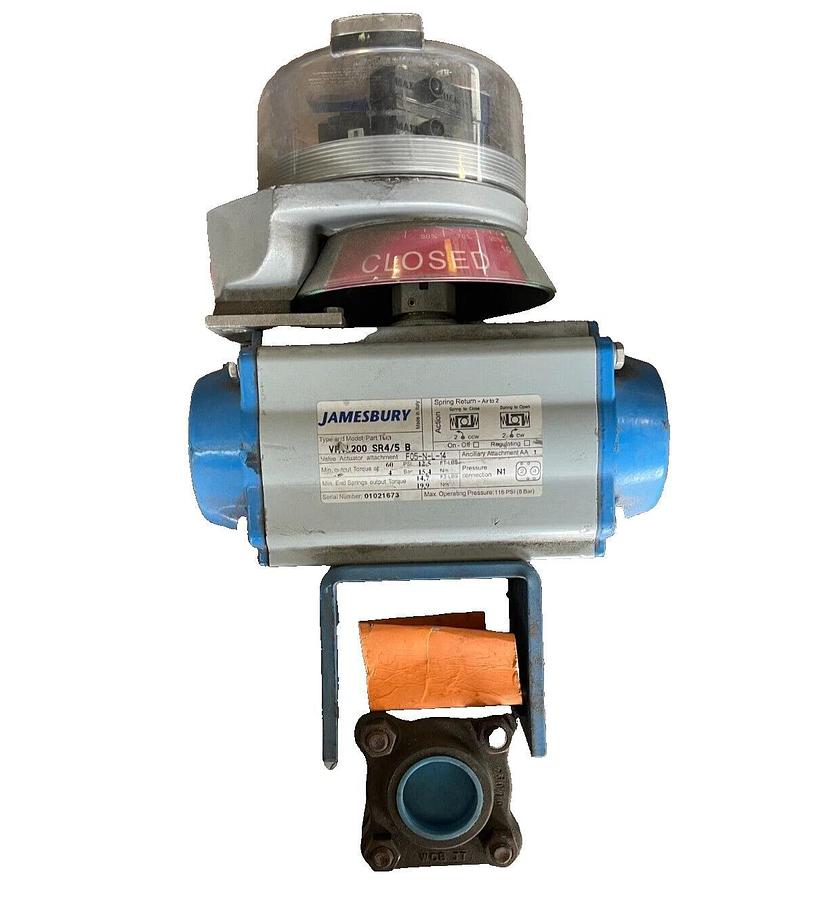 11/2" 1500 3 PC SW A105 CONTROL BALL VALVE JAMESBURY W VPVL200 SR4/5 B ACTUATOR