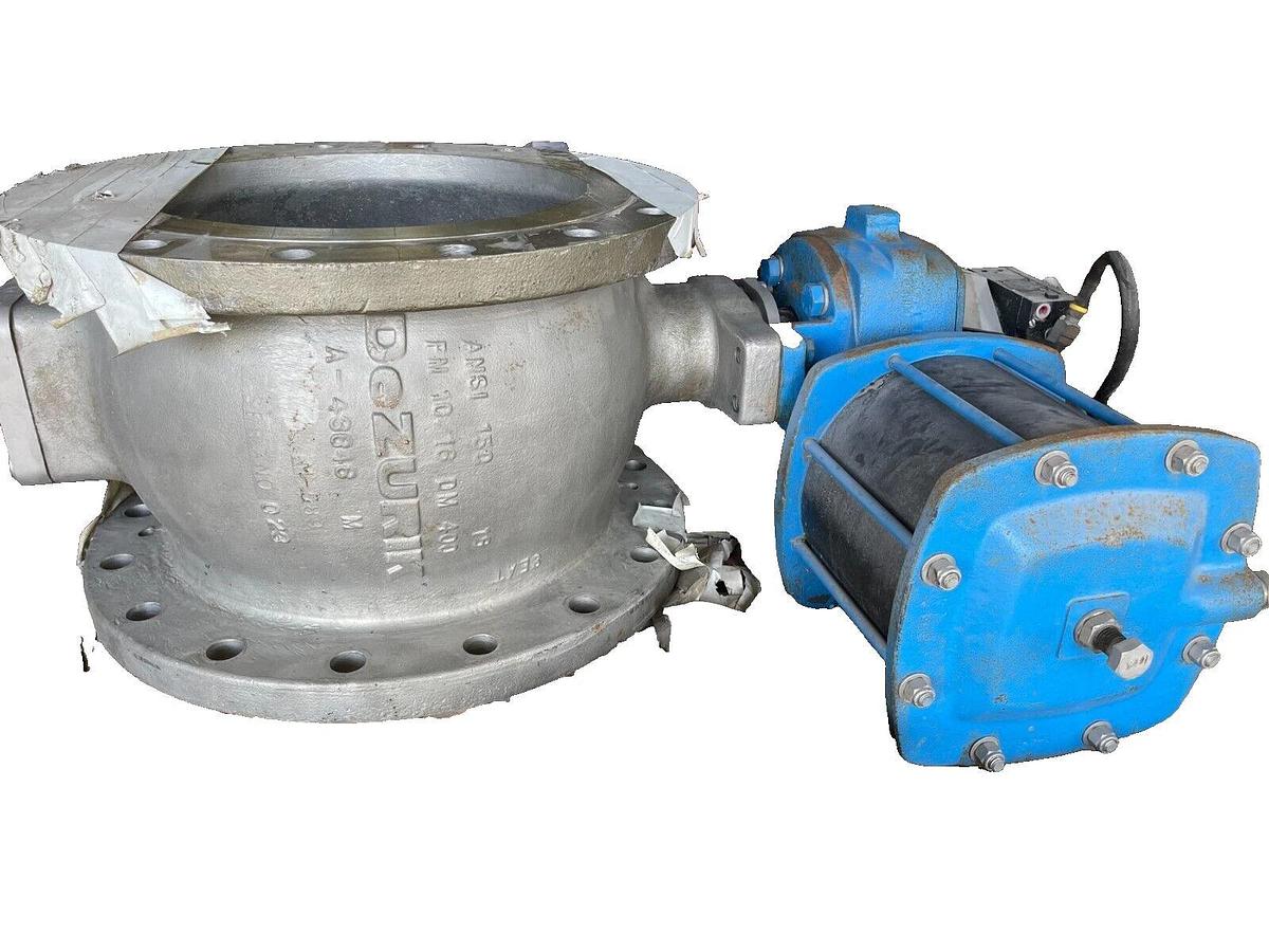 16" 150 FP V PORT CONTROL BALL VALVE 316 SS BODY AND BALL DEZURICK WITH ACTUATOR