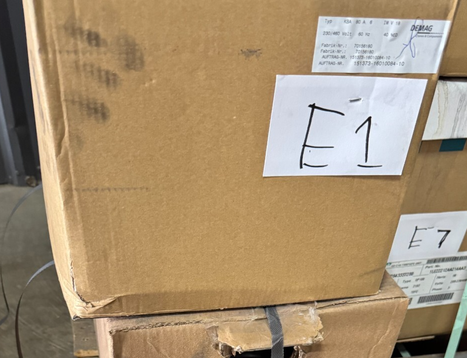 DEMAG CRANE MOTOR E1  .96 HP E1 MODEL KBA80A6 1100 RPM 230/460 V 6.1/3 AMP 3 PH