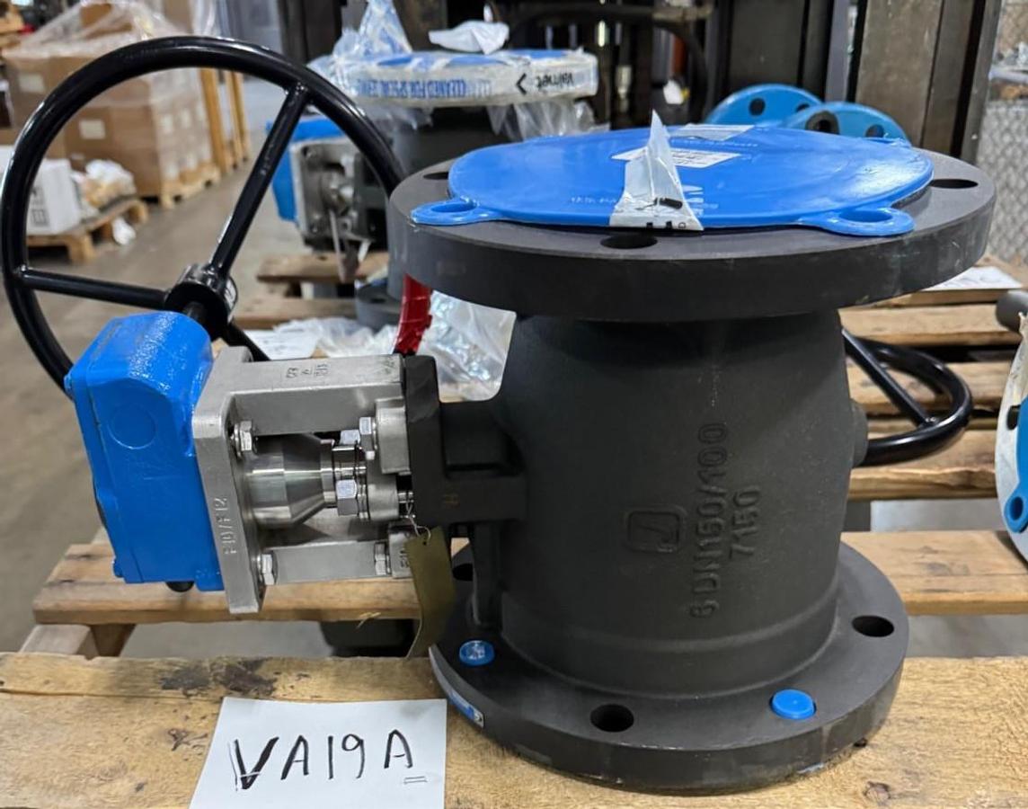 6" 150 RF FP JAMESBURY XTREME BALL VALVE VA19A & D CS BODY W GEAR
