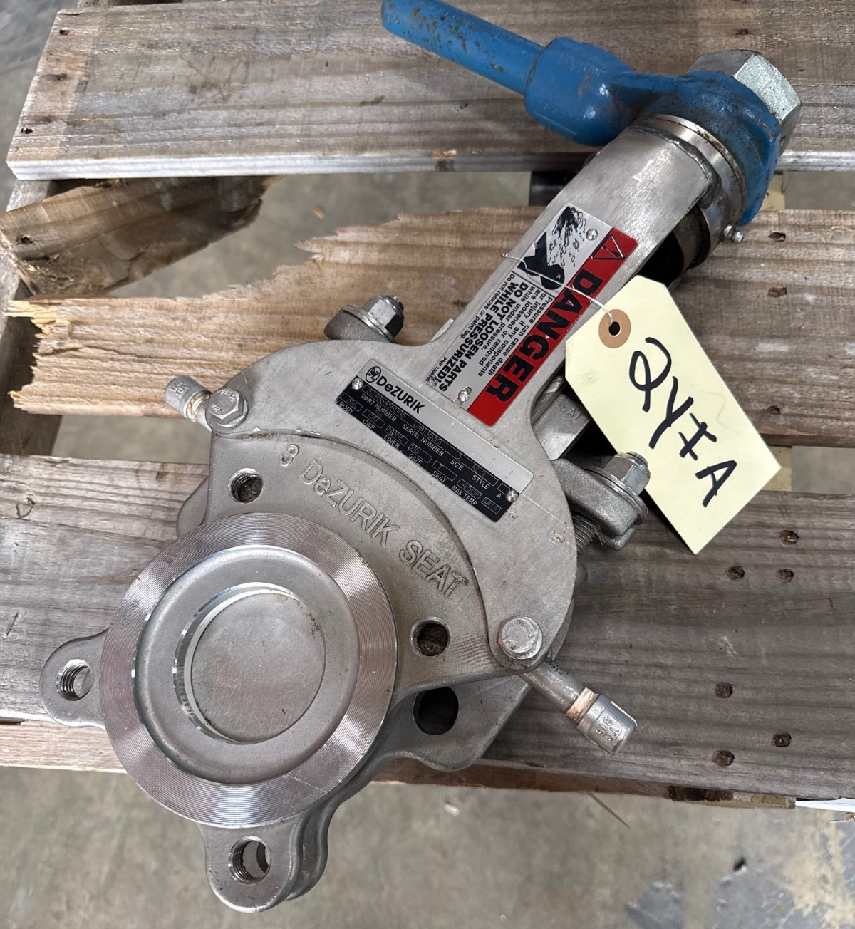 Used DEZURICK 3" 150 LB LUG KNIFE GATE VALVE 2YIA MODEL KLS 9249645R005 9633562 316SS