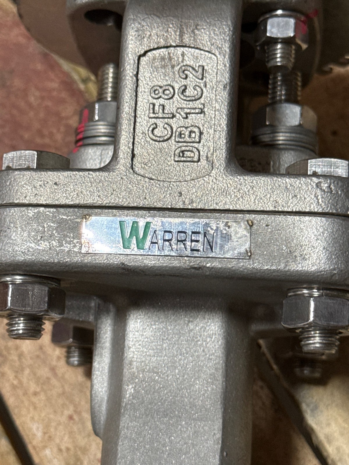 Used WARREN 3" 150 DOUBLE OFFSET LUG HI PERFORMANCE BUTTERFLY VALVE  MODEL 9158-2