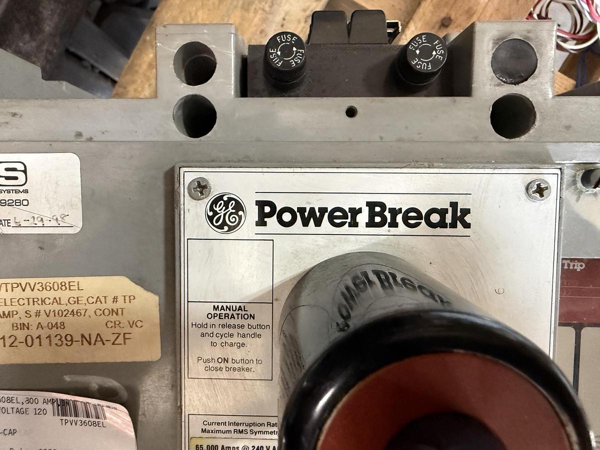Refurbished GE 800 AMP BREAKER MODEL TPVV3608E1 2YY4 S NO V102467 CTRL VTAGE 120VAC TRIP UNIT RMS-9 MICRO-VERSA TRIP PROGRAMMER CAT TS20L1 RATING PLUG TR2SX