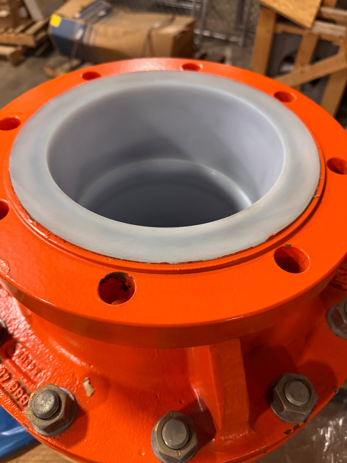 XOMOX 8" 150 RF FP PFA LINED BALL VALVE ZG1 CAT R202 EN J51049/ST/PFA W GEAR OP
