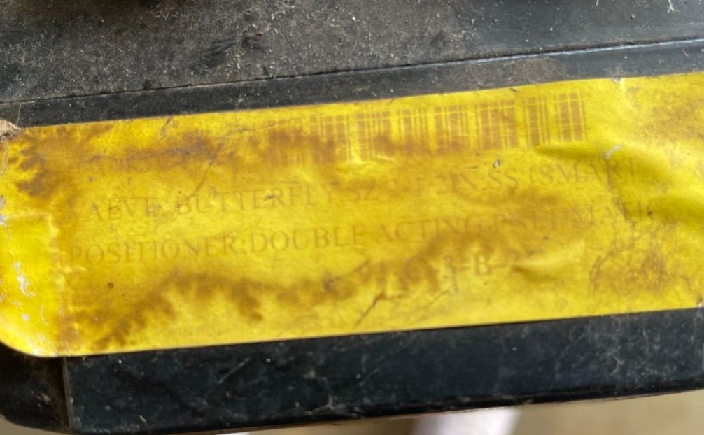 21/2" 150 WAFER HI PERFORMANCE BUTTERFLY JAMESBURY W ACTUATOR 316 815W113600TTA
