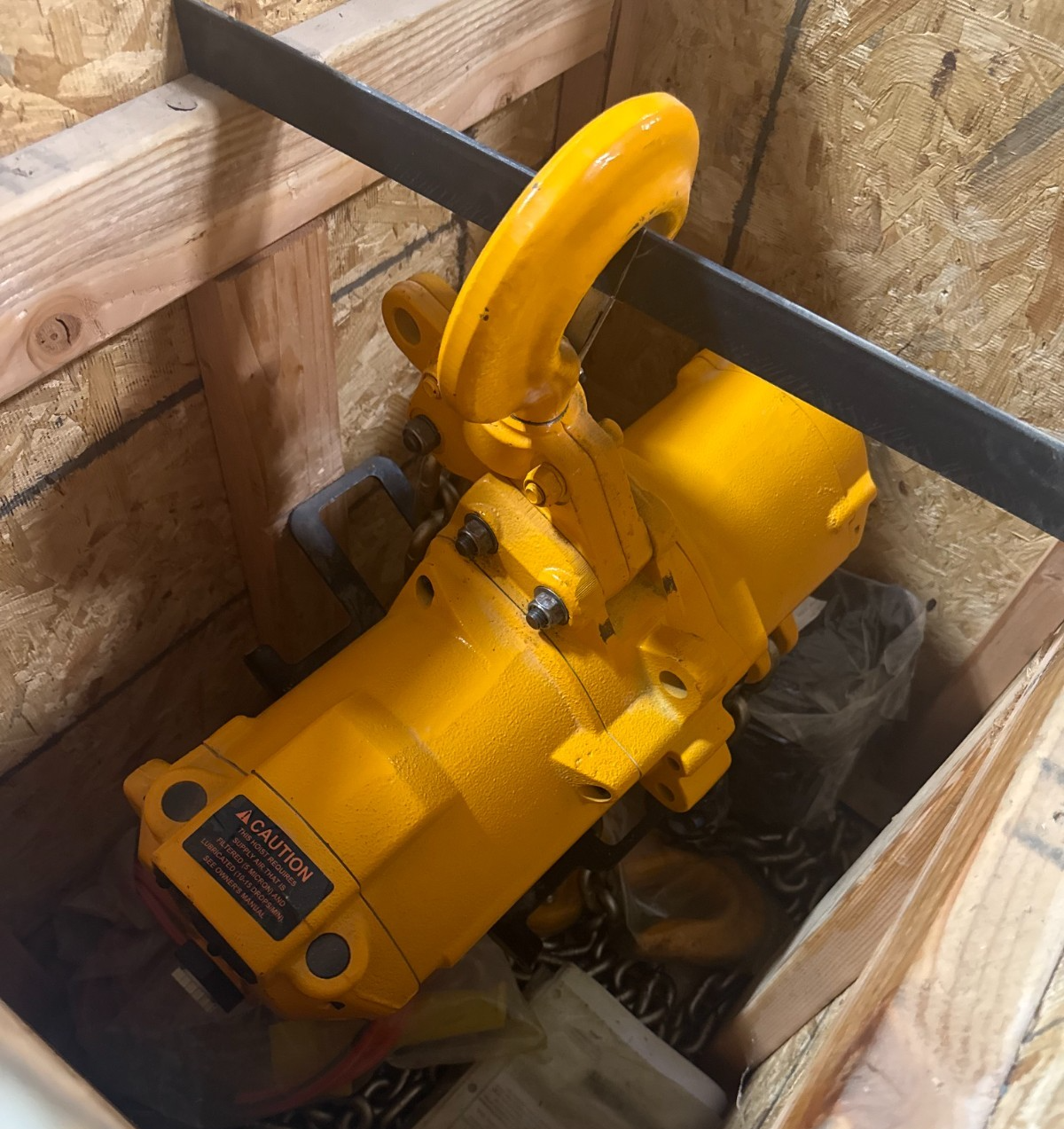 Used Harrington Pneumatic Hoist 6 Ton TCK6000-P2  WITH TROLLEY 2YQ2-7 2RY2