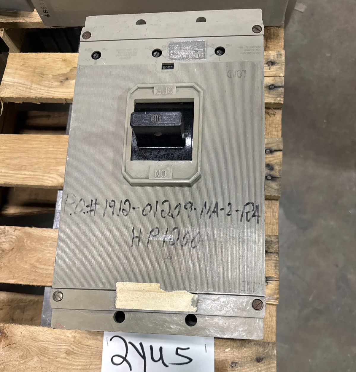 Refurbished WESTINGHOUSE 1200AMP BREAKER HP1200CSN WITH TRIP UNIT 2YU5