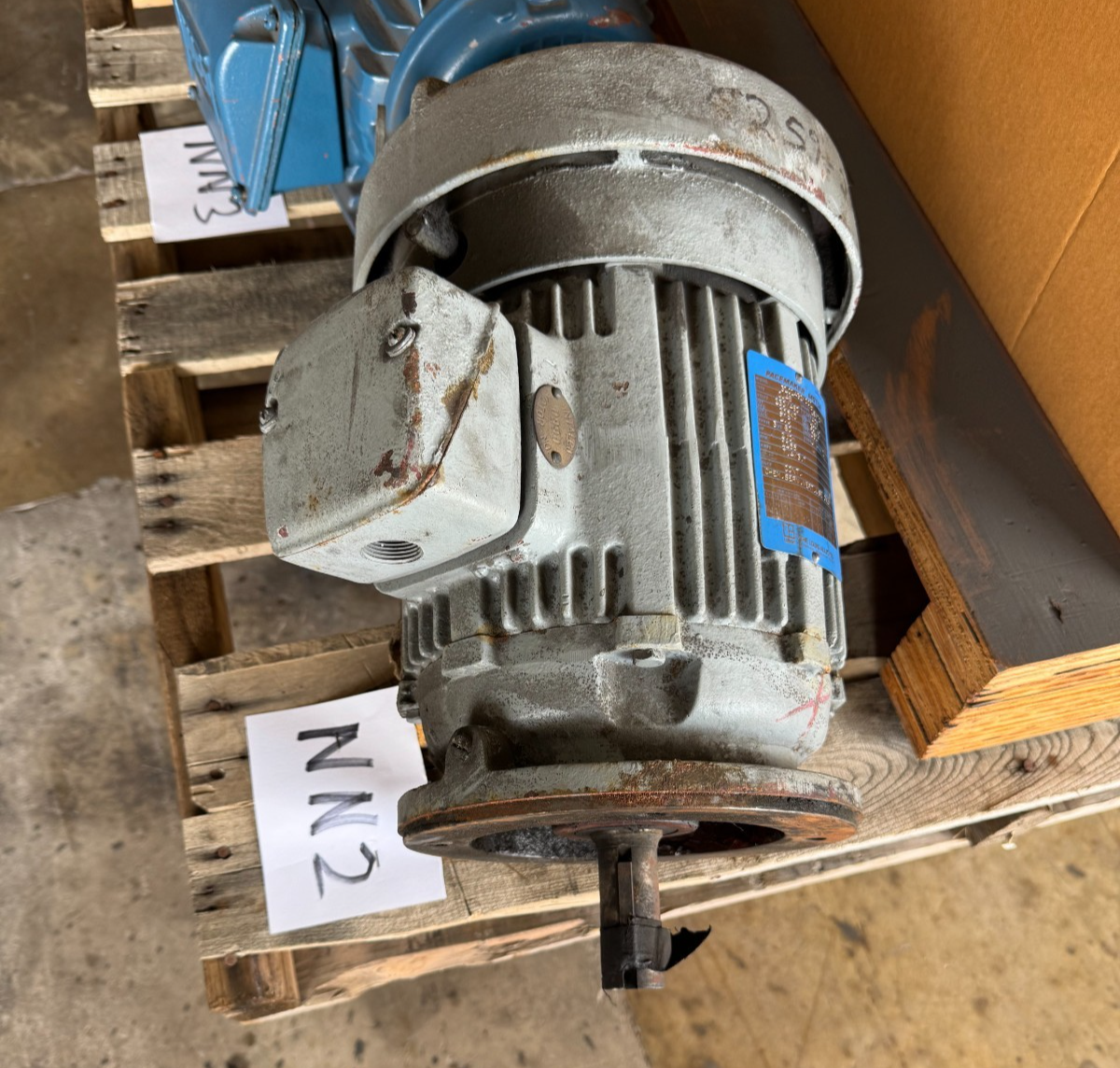 LOUIS ALLIS MOTOR NN2 2 HP MODEL CJ4B 3101432M001 1155 RPM 220/460 V 7.4/3.7 AMP