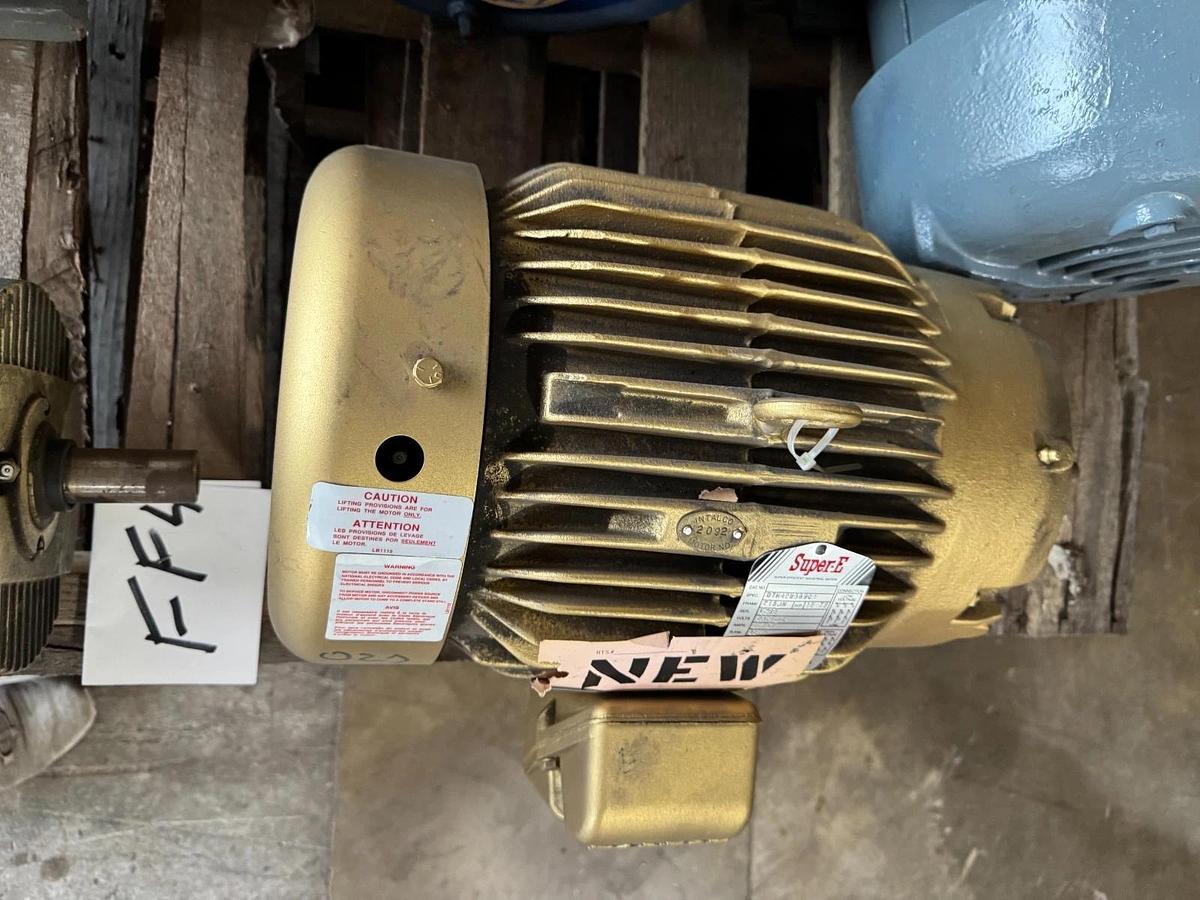 BALDOR SUPER E MOTOR FF5 15 HP MODEL O7H42W389G1 3525 RPM 230/460 V 3 PH