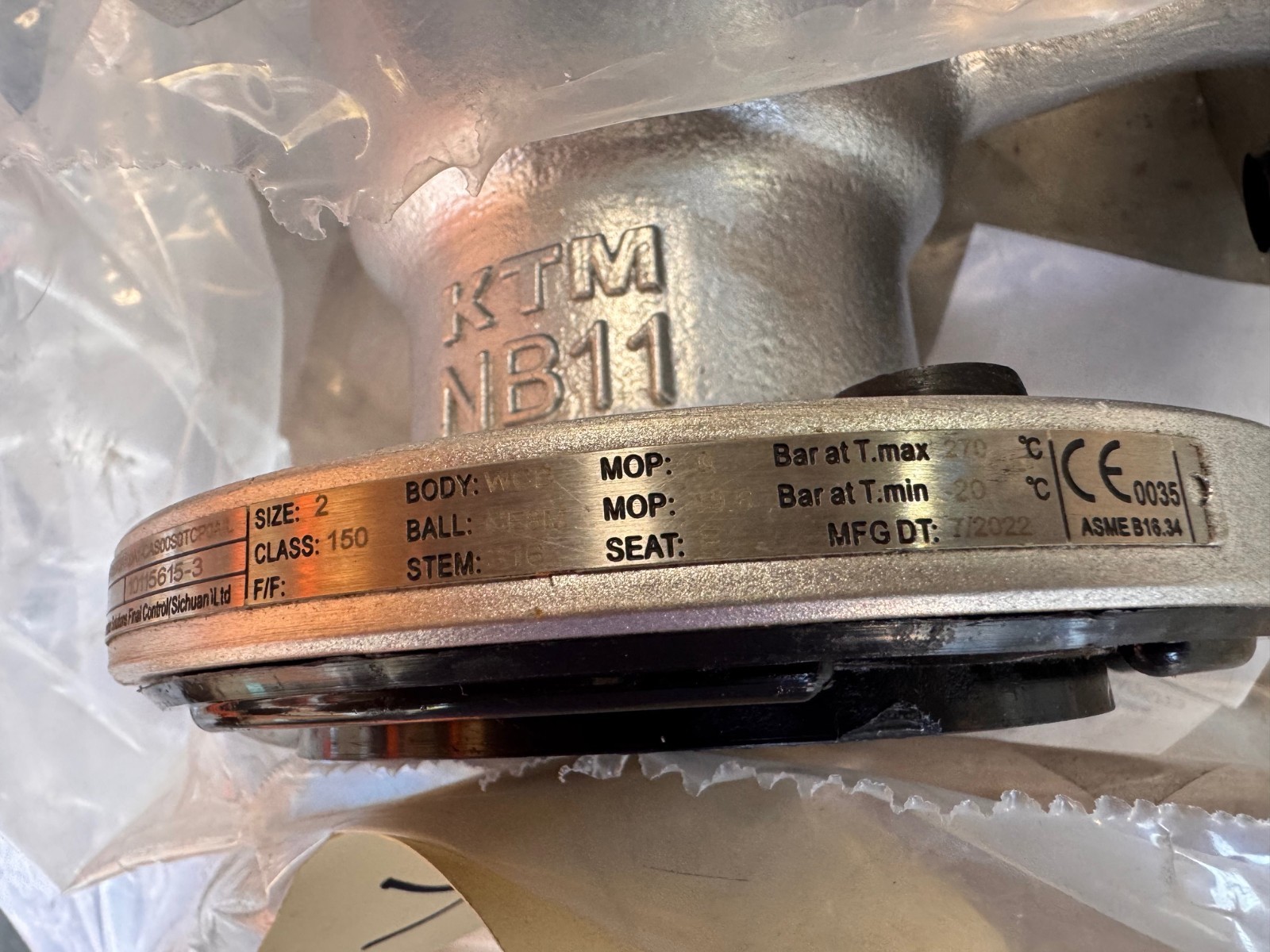 2" 150 3 WAY BALL VALVE KTM WCB X SS VA15A