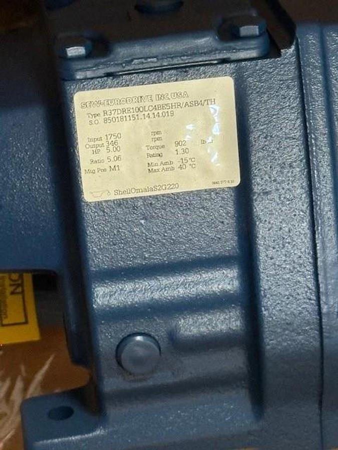 SEW-EURODRIVE GEAR MOTOR WA 13 MOD KF47DRE90LABE2HR/ASB4/TH 1740/ 127 RPM 2 HP