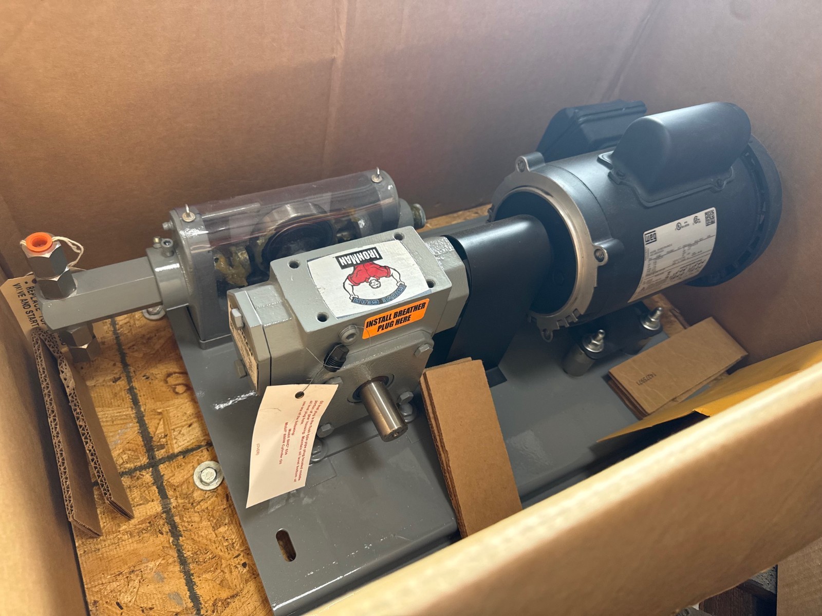 IRON MAN GEAR MOTOR W RELIEF VALVE 2XSA 2XSB MOD NH-T-821-50-D SP 50 TO 1 RATIO