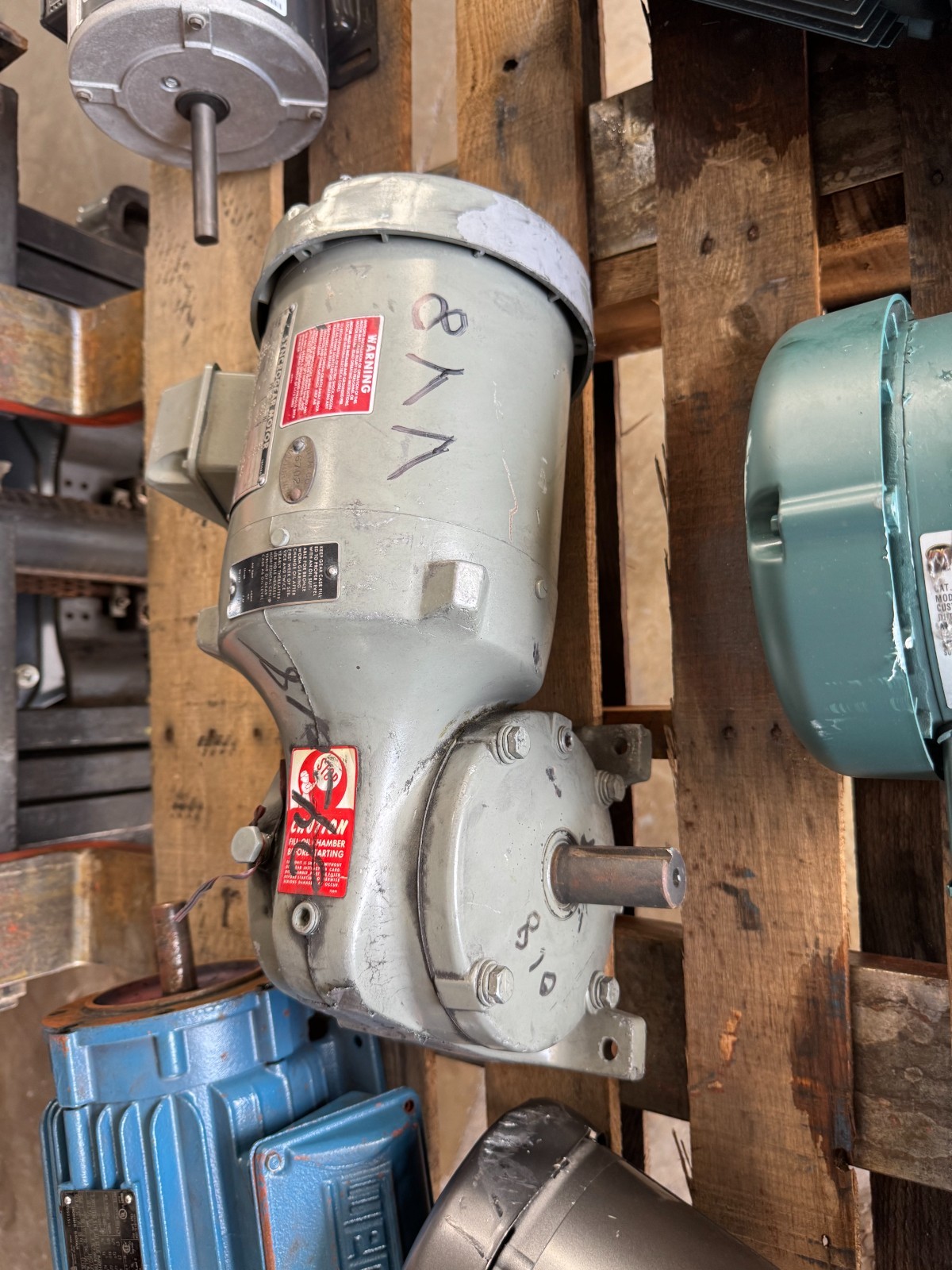 US ELECTRIC MOTORS GEAR MOTOR VV8 MOD TF-GWTE K314R059 1 HP RPM 1750 IN 45 OUT