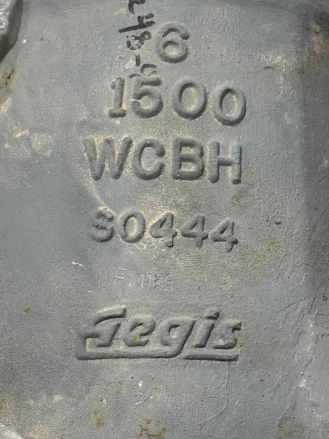 6" 1500 BW PRESSURE SEAL GATE VALVE WCB W GEAR OP P38 AEGIS