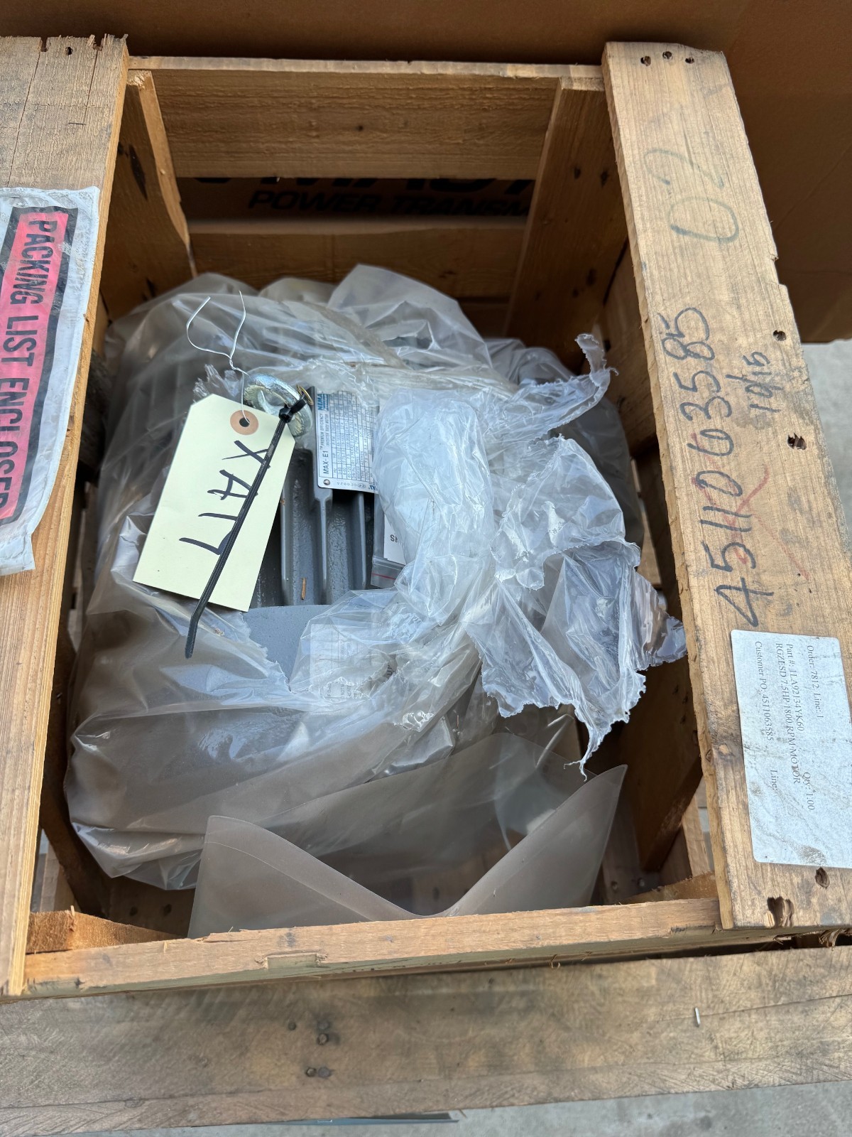 TECO WESTINGHOUSE 7.5 HP MOTOR XA17 1800-3600 RPM 230/460 V 17.8 AMP FRAME 213T
