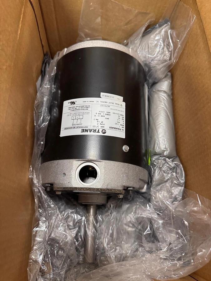 TRANE Motor 1 HP MODEL MOT01827 P56A96A05 ZFA7 ZK3 ZL21140 RPM 460V 1.8 AMP 3 PH