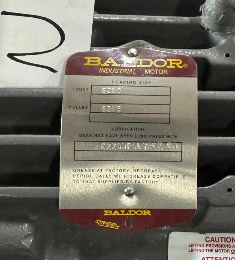 BALDOR MOTOR H2 3 /1.5 HP CHEMICAL PROCESSING PROTECTED C3E225Y546 1150/580RPM
