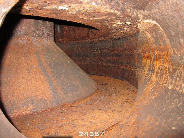 Used Ingersoll Rand HI-Q Ingersoll-Rand Hi-Q Pressure Screen, 3/8" Holes, 2-Foil Carbon Steel Rotor, Metric Fasteners, 29" Dia Carbon Steel Basket X 31" Tall, 17" Tall Drilled Section #24357