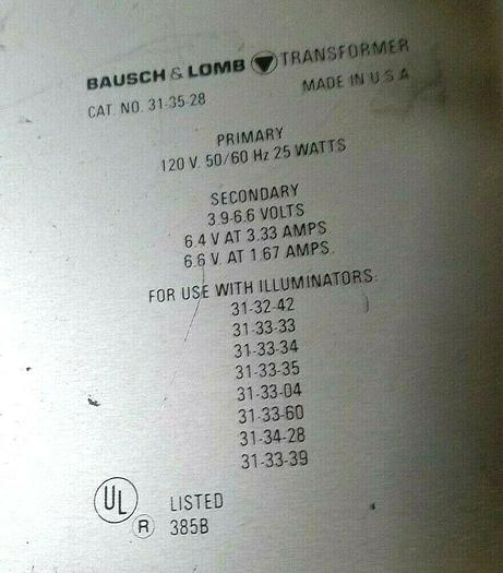 Used Bausch & Lomb Microscope and Illuminator