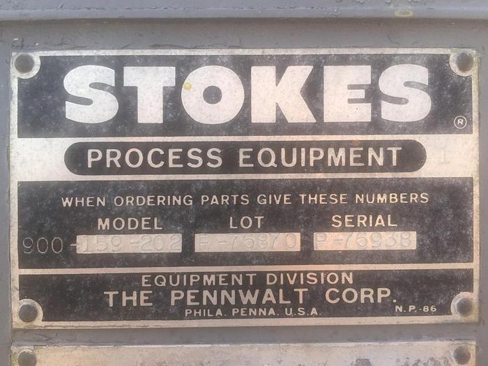 Used Dryer, Vacuum, Conical, 10 CF, Ceramic & S/st, Stokes, #S276434