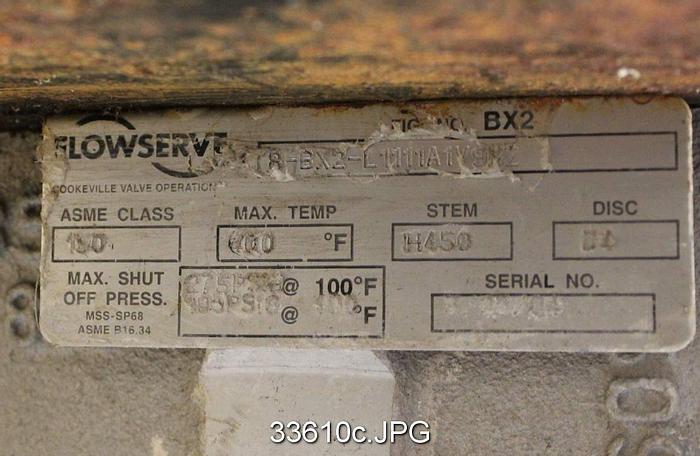 Used Flowserve 8-BX2-L1111A1V9N2 8" Pneumatic Air Operated Butterfly Valve #33610