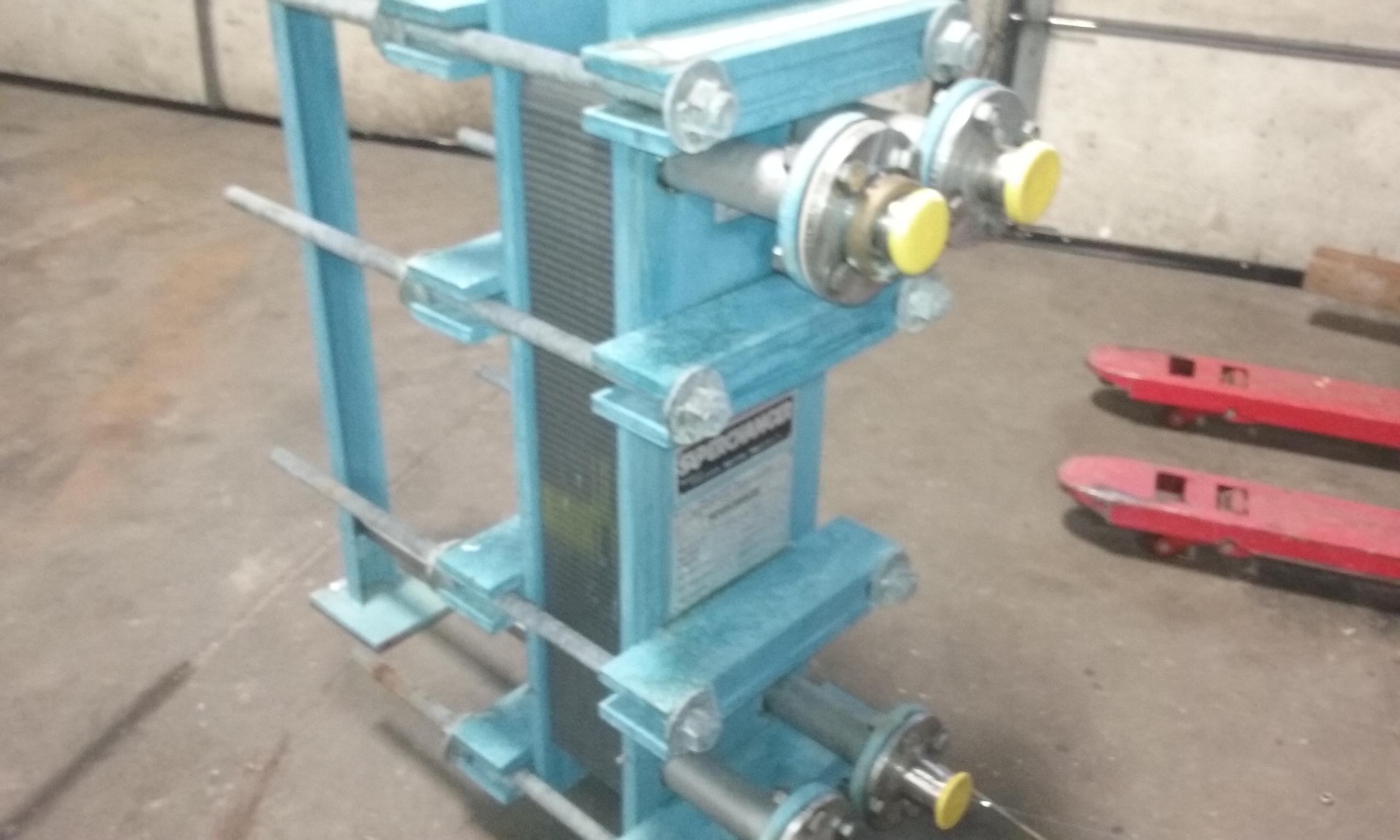 Used 109.8 SQ. FT. TRANTER SUPER CHANGER PLATE HEAT EXCHANGER