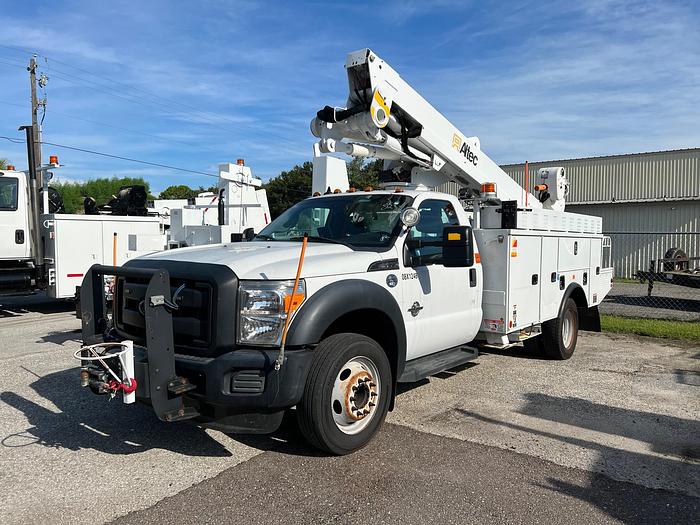 Used Altec AT40-MH, 45 ft, Articulating & Telescopic Material Handling Bucket Boom on 2016 Ford F550 Reg Cab Utility Truck - C34344