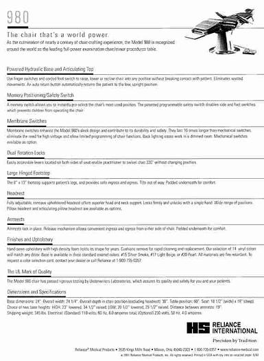 Refurbished Reliance 980 Lane Package