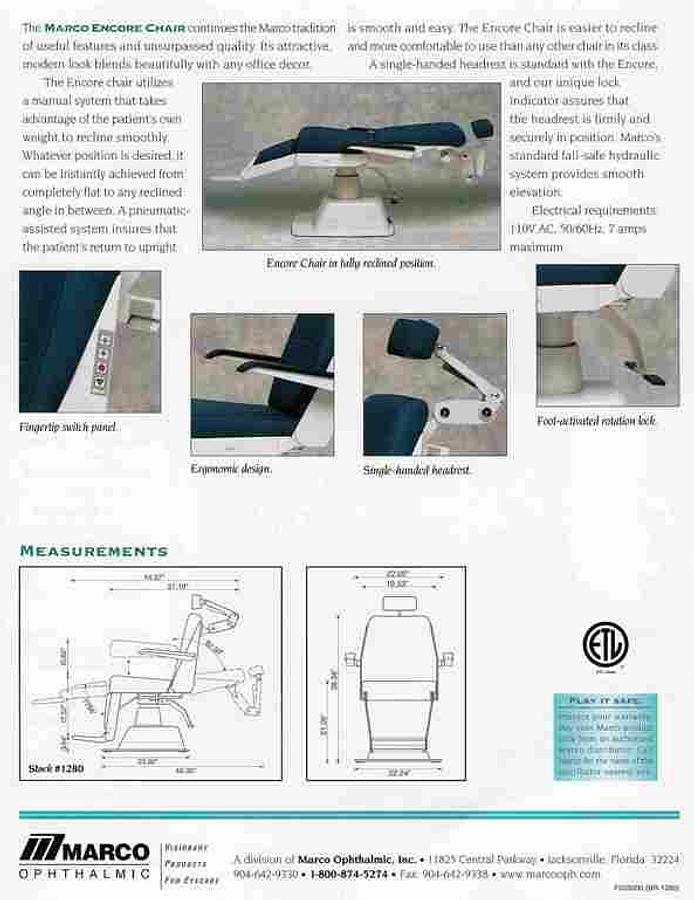 Refurbished Marco Manual Lane Package- Ophthalmic Equipment