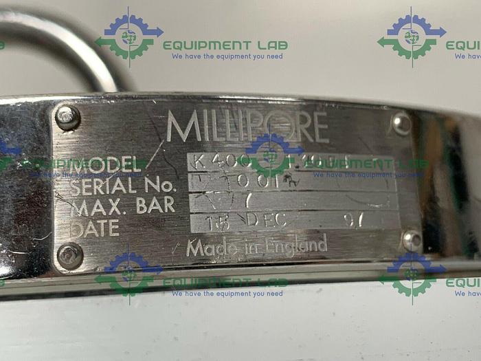 Used Millipore K400-130BT Chromatography Column w/ 3/4" & 1/2" Sanitary Fittings