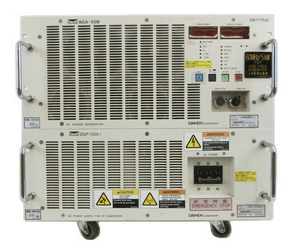 Used DAIHEN AGA-50B2-V RF Generator DGP-120A2-V TEL 3D80-001479-V2 Tested Working