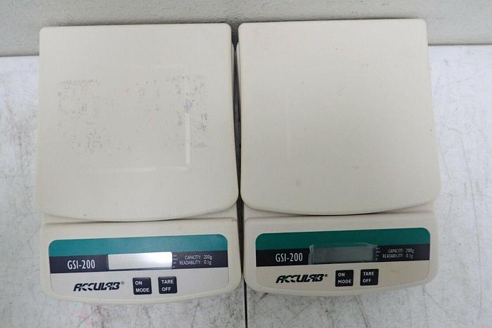 Used Lot of 2 Acculab GSI-200 Battery Powered Digital Scales