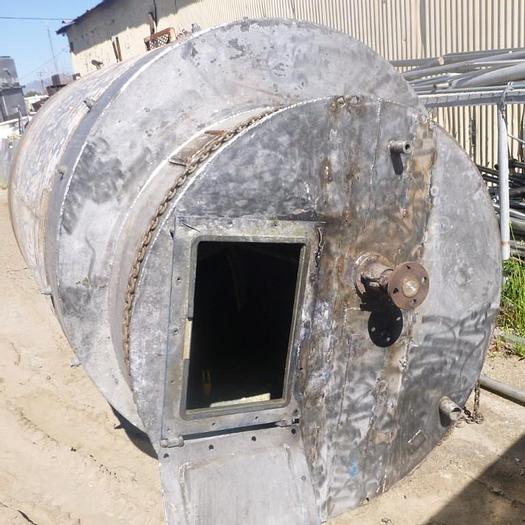 Used Tank, 1,600 Gallon, 316 Stainless Steel, 80" X 72", Agitated, DB/FT #S743754
