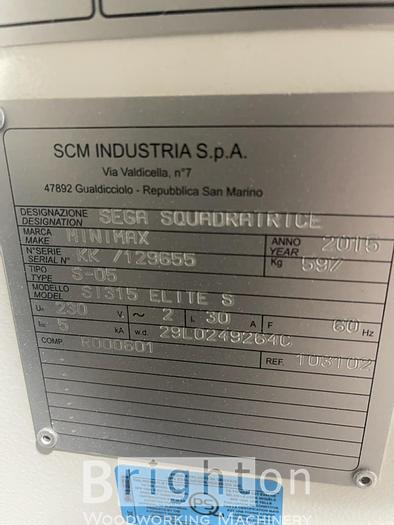 Used 2015 SI315 Elite S Sliding Table Saw #BM2304