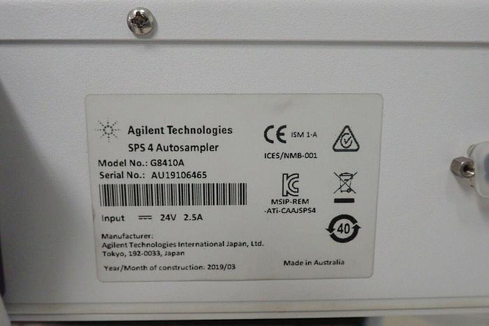Used Agilent Technologies Model No. G8410A SPS 4 Autosampler
