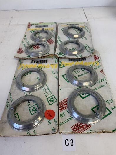 LOT OF 8 NEW TRI-CLOVER R60E-2-80-2 SEAL PUMP RINGS R60E2802 NEW IN SEALED PKG.