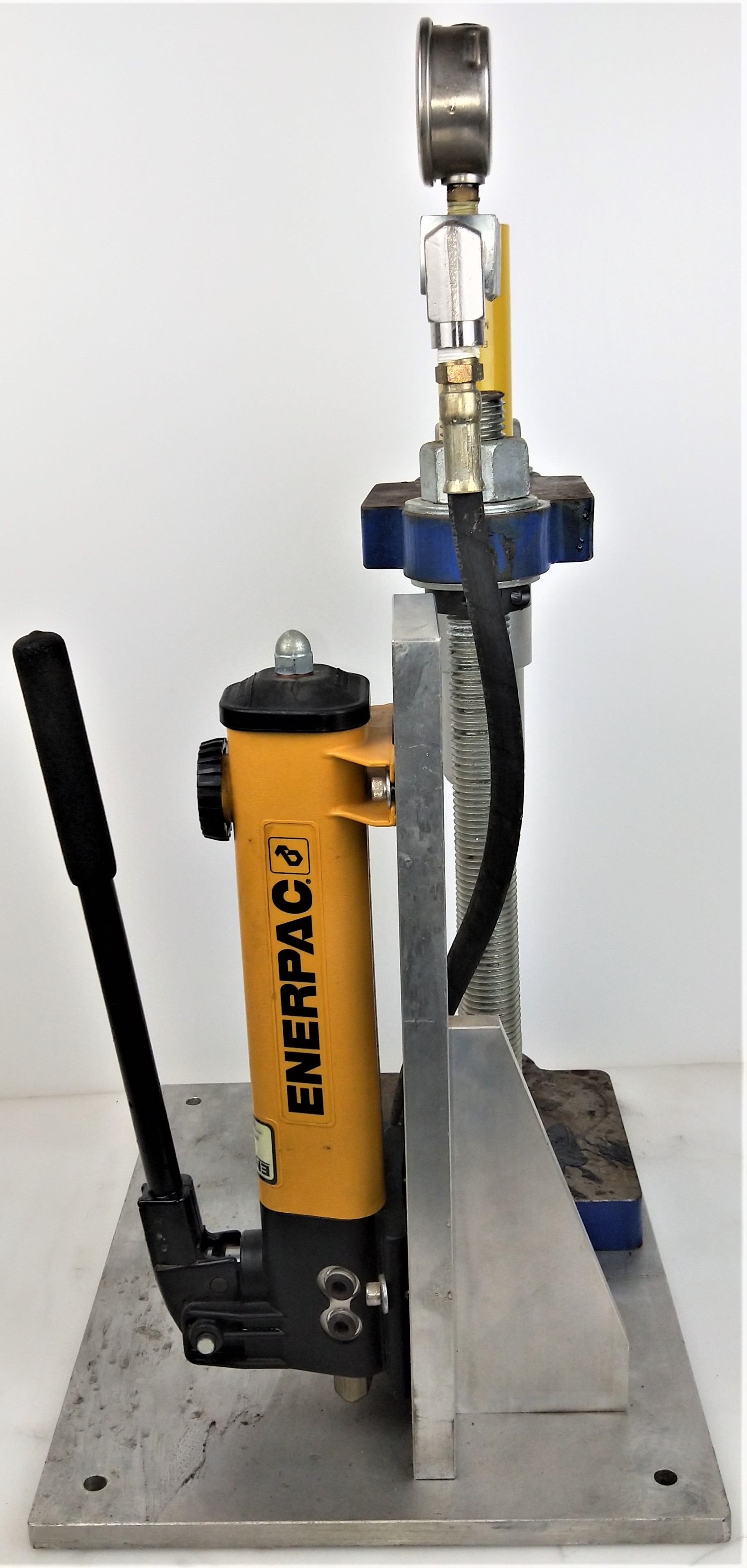 Used Enerpac PT142 Two-Speed Hand Pump with RC53 Hydraulic Cylinder - 5 Ton