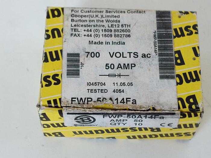 9 Stück Sicherungen, 50A, FWP-50A14Fa, Original Bussmann neuwertig