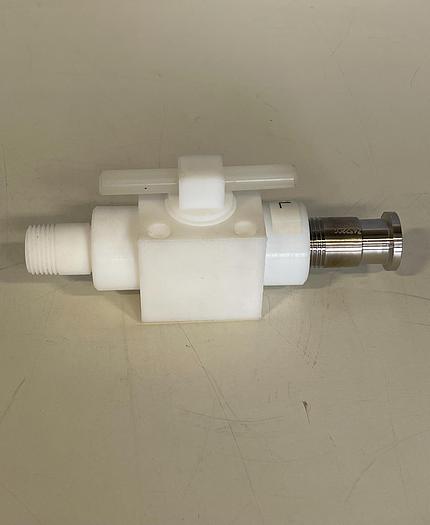 Used Swagelok/Hastelloy C275 1/2" Sanitary Fitting to Threaded Connection w/  Valve