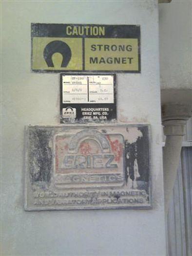 Used Separator, Magnetic, WHIMS, Mdl CF-1005 #A738169