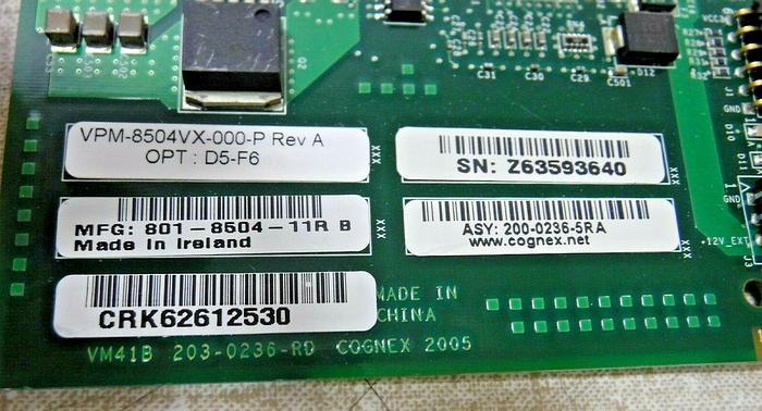 Used Cognex VM41B 203-0236-RD