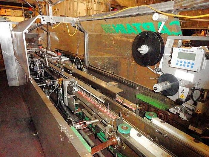 Used Kliklok Automatic End Load Cartoner w/Labeler; Md#Captain 200