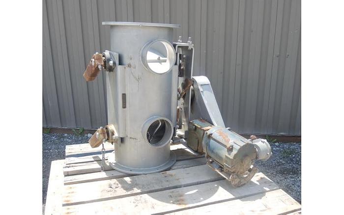 Used USED ROTARY AIR LOCK VALVE, SIZE: 12" DIAMETER, STAINLESS STEEL