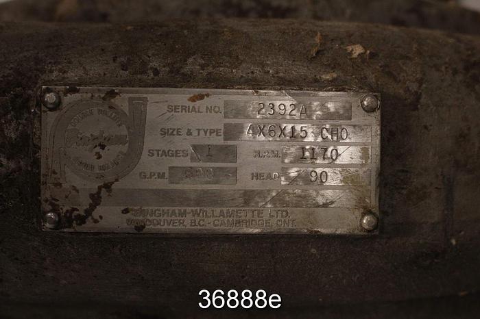 Used Bingham Cho Pump, 4x6x15 #36888