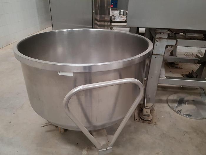 Used (2) Diosna Double Spiral Mixers