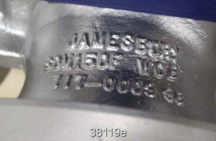 Unused Jamesbury 6" Air Operated 3-Way Ball Valve #38119