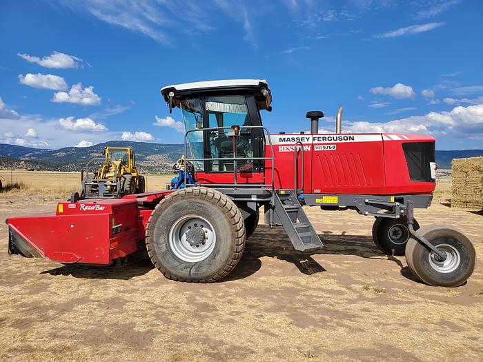 Used ** 800 Hrs ** 2014 Massey Ferguson WR9760 Rotary Windrower
