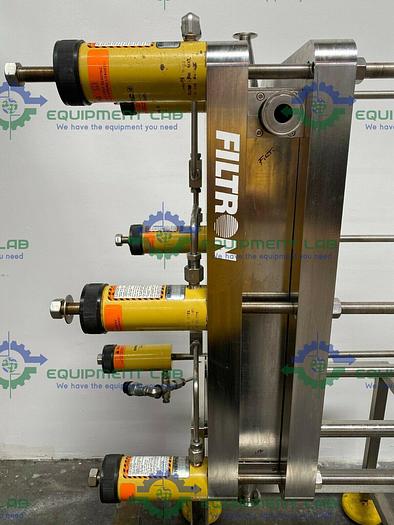 Used Pall Filtron 28 3/4" x 18 3/4" Cassete Filter Holder w/ Enerpac RCH-123 Cylinder