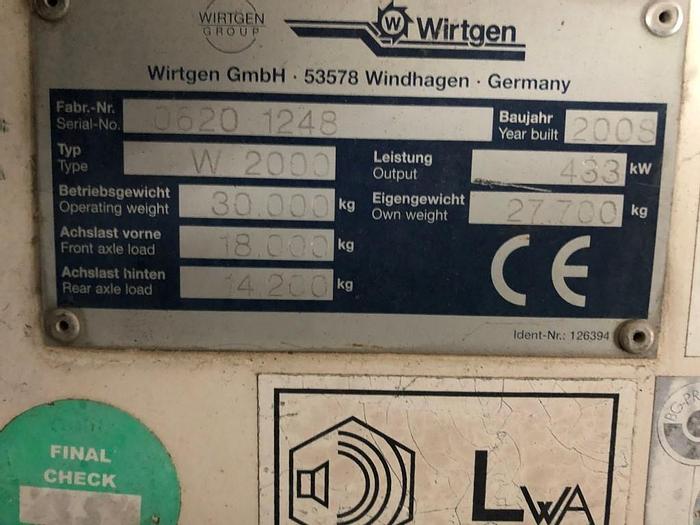 Used 2008 Wirtgen W2000